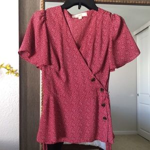 Loft women’s wrap v neck short sleeve top